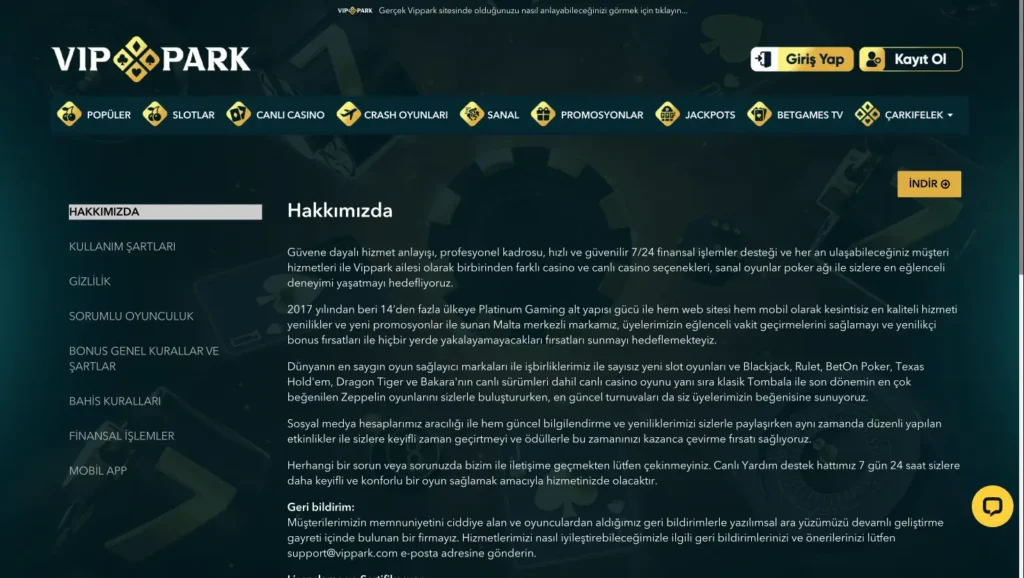 Vippark Hakkımızda
